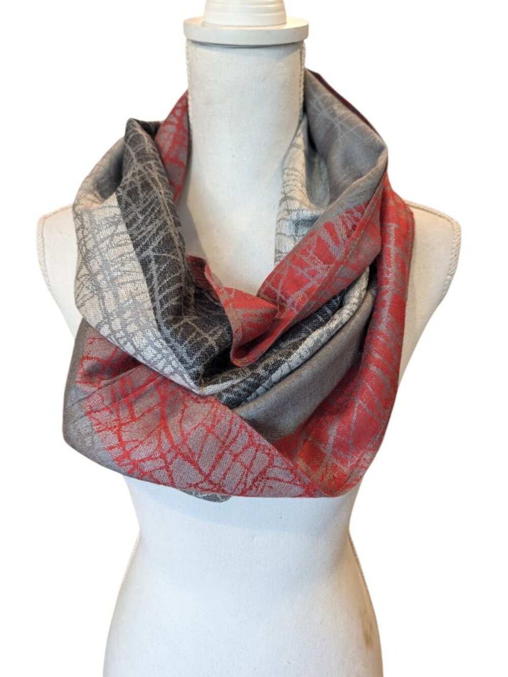 NWT Rapti Scarf Infinity Neck Warmer Red, Charcoal Gray, Black
